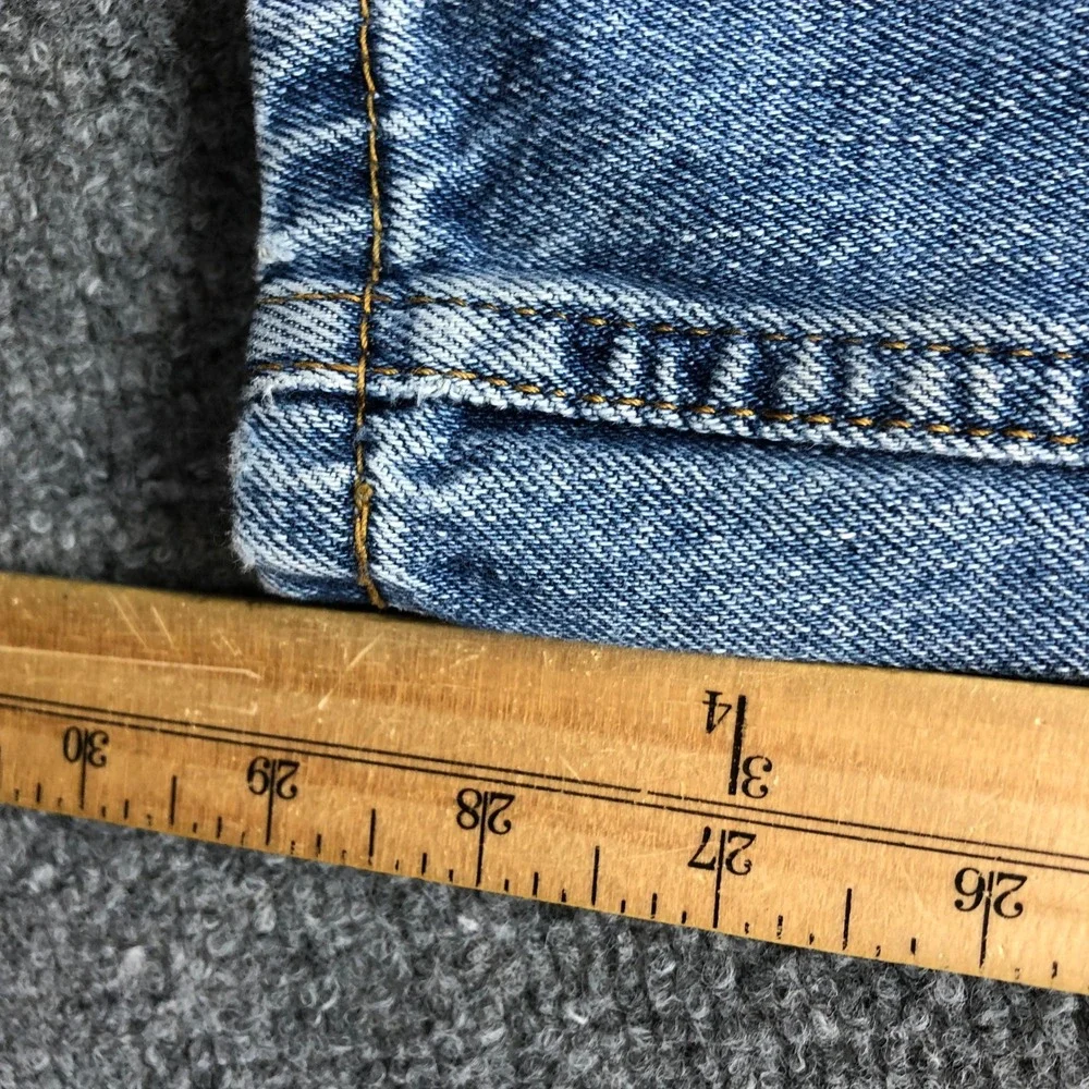 Levis 505 Regular Fit Jeans Mens 34x29 Light Wash Blue Denim Straight Leg